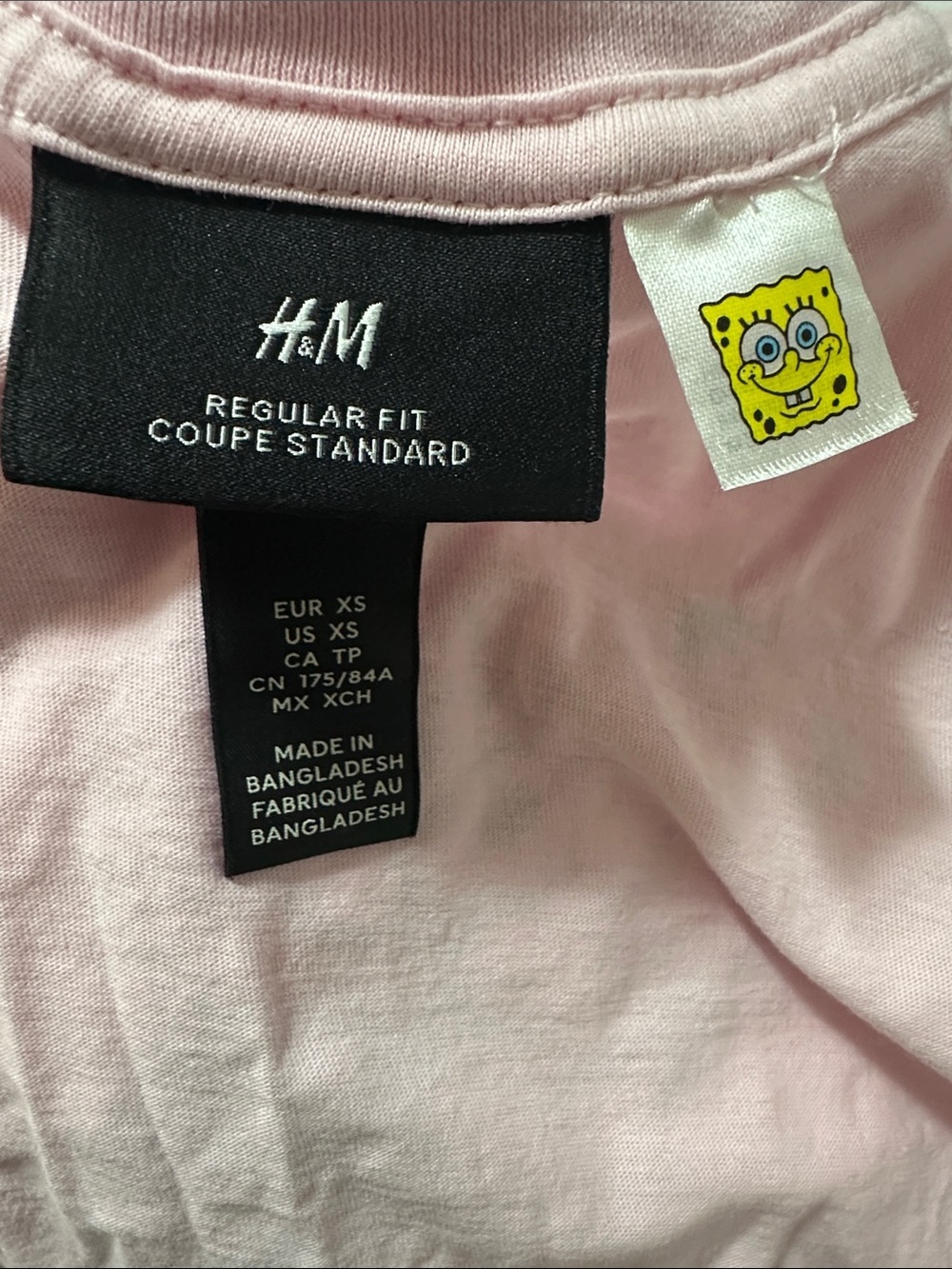 [UNISEX] H&M 2-Piece XS SpongeBob Patrick Graphic T-Shirt Bundle Cartoon Tees - Picture 5 of 9